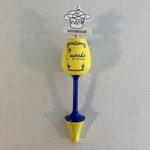Cupcake Vineyards Wine Glass Tap Handle Yellow Sauvignon Blanc Beer Keg She Shed
